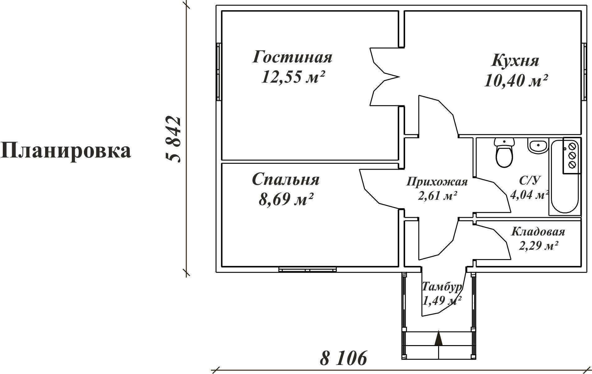 Планировка дома эконом класса